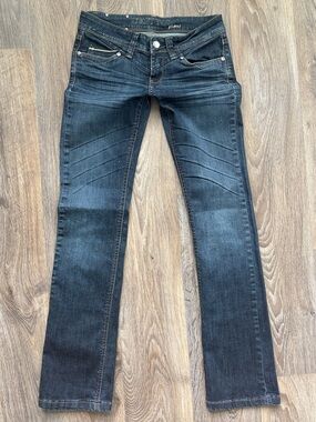 Y2K Super Low Rise Bootcut Jeans Dark Wash C’est Toi Size 3